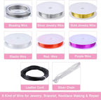 4-layer 2880Pcs Beads Charms Findings Beading Wire Kit For DIY Bracelets Necklace Earrings Deluxe Jewelry Making Supplies Kit TheliCraft