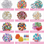 4-layer 2880Pcs Beads Charms Findings Beading Wire Kit For DIY Bracelets Necklace Earrings Deluxe Jewelry Making Supplies Kit TheliCraft