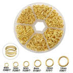 1010pcs 4mm 5mm 6mm 8mm 10mm 12mm Jump Ring Kit for DIY Earring Bracelet Necklace TheliCraft