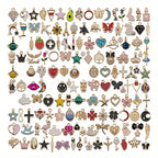 50Pcs Mixed Cartoon Animal Tree Enamel Creative Charms Exquisite Beads TheliCraft