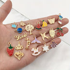 50Pcs Mixed Cartoon Animal Tree Enamel Creative Charms Exquisite Beads TheliCraft