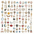 50Pcs Mixed Cartoon Animal Tree Enamel Creative Charms Exquisite Beads TheliCraft