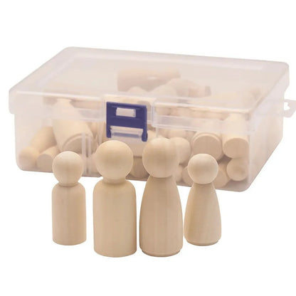 50Pcs Unfinished Wood Peg Dolls Kids Toys Wooden Peg doll Arts Craft Gift Premium Quality TheliCraft