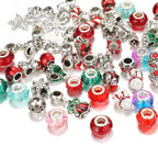 63pcs Christmas Gift DIY Bracelets Jewelry Kit Kids Gift Charm Crystal Pendant Seed Beads For Bracelet Making TheliCraft
