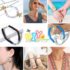 7860pcs 28 Colors Jewelrymaking kit for kids 6mm Flat Round Clay Alphabet Beads TheliCraft