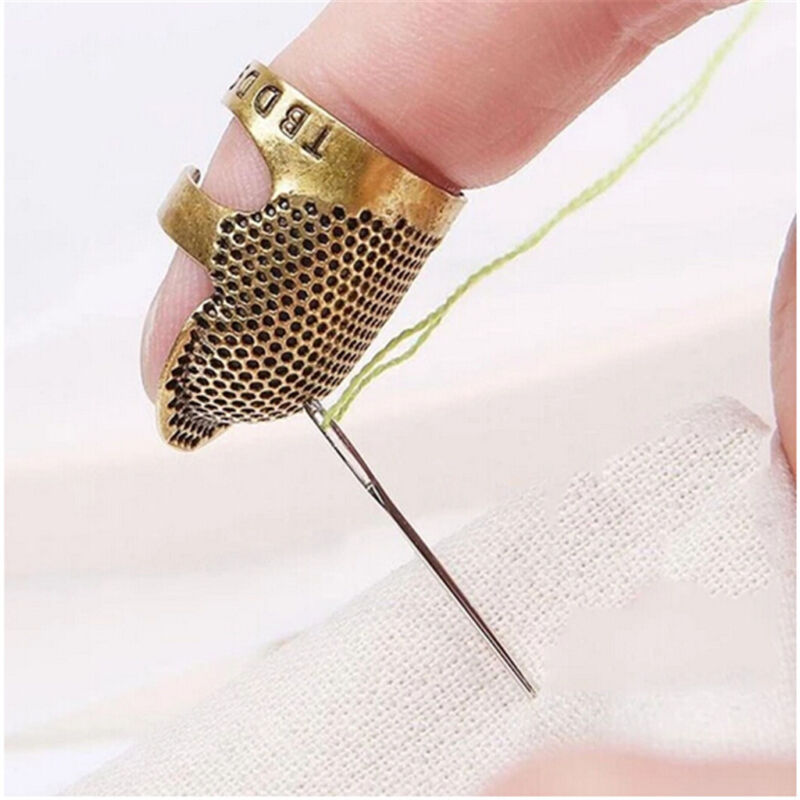 Medium size Copper Finger Protector Thimble Adjustable Fingertip Thimble for Sewing Embroide TheliCraft