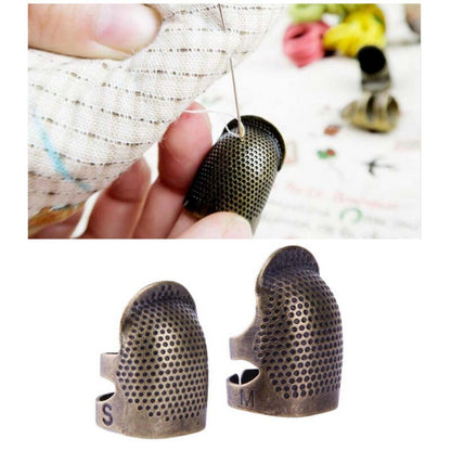 Medium size Copper Finger Protector Thimble Adjustable Fingertip Thimble for Sewing Embroide TheliCraft