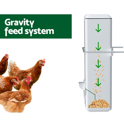 Giantz Chicken Feeder Water Dispenser Automatic Waterer Poultry Food Drinker 4L