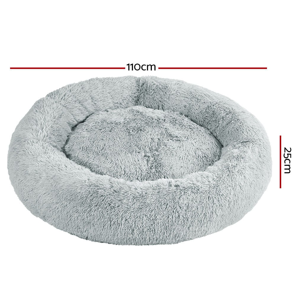 i.Pet Pet Bed Dog Bed Cat Extra Large 110cm Light Grey