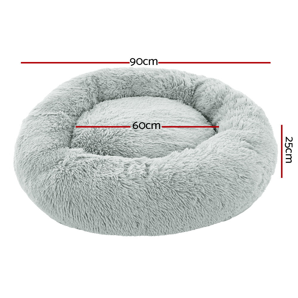 i.Pet Pet Bed Dog Bed Cat Large 90cm Light Grey