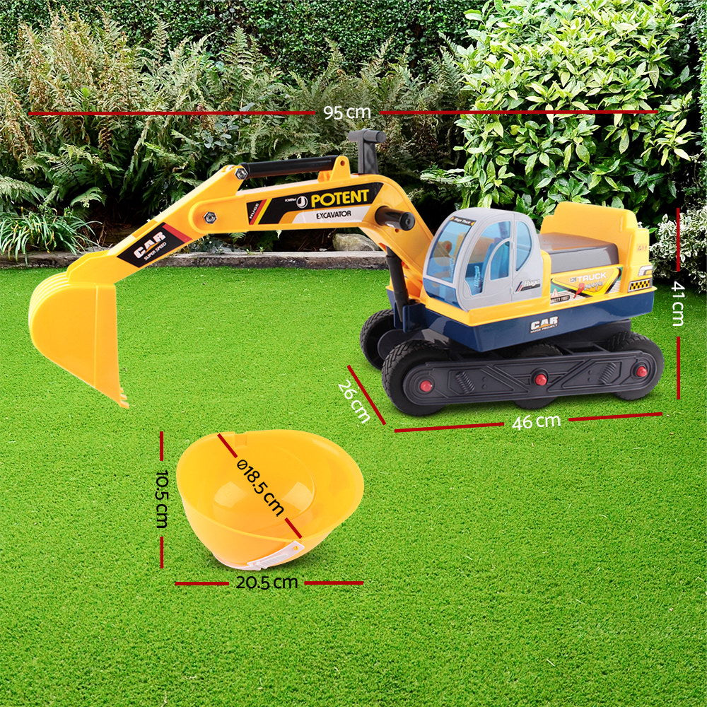 Keezi Kids Ride On Excavator - Yellow