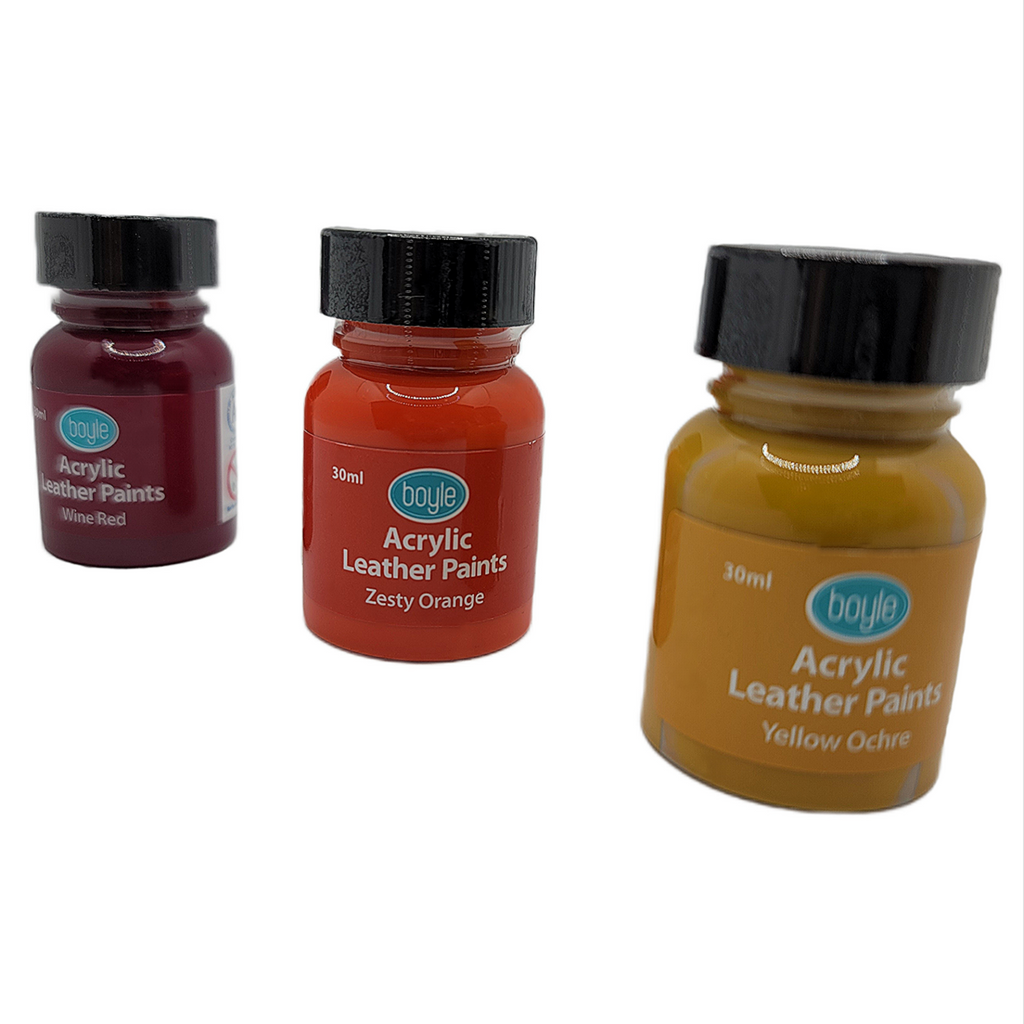 30ml Acrylic Leather Paints to customize or restore leather items look TheliCraft