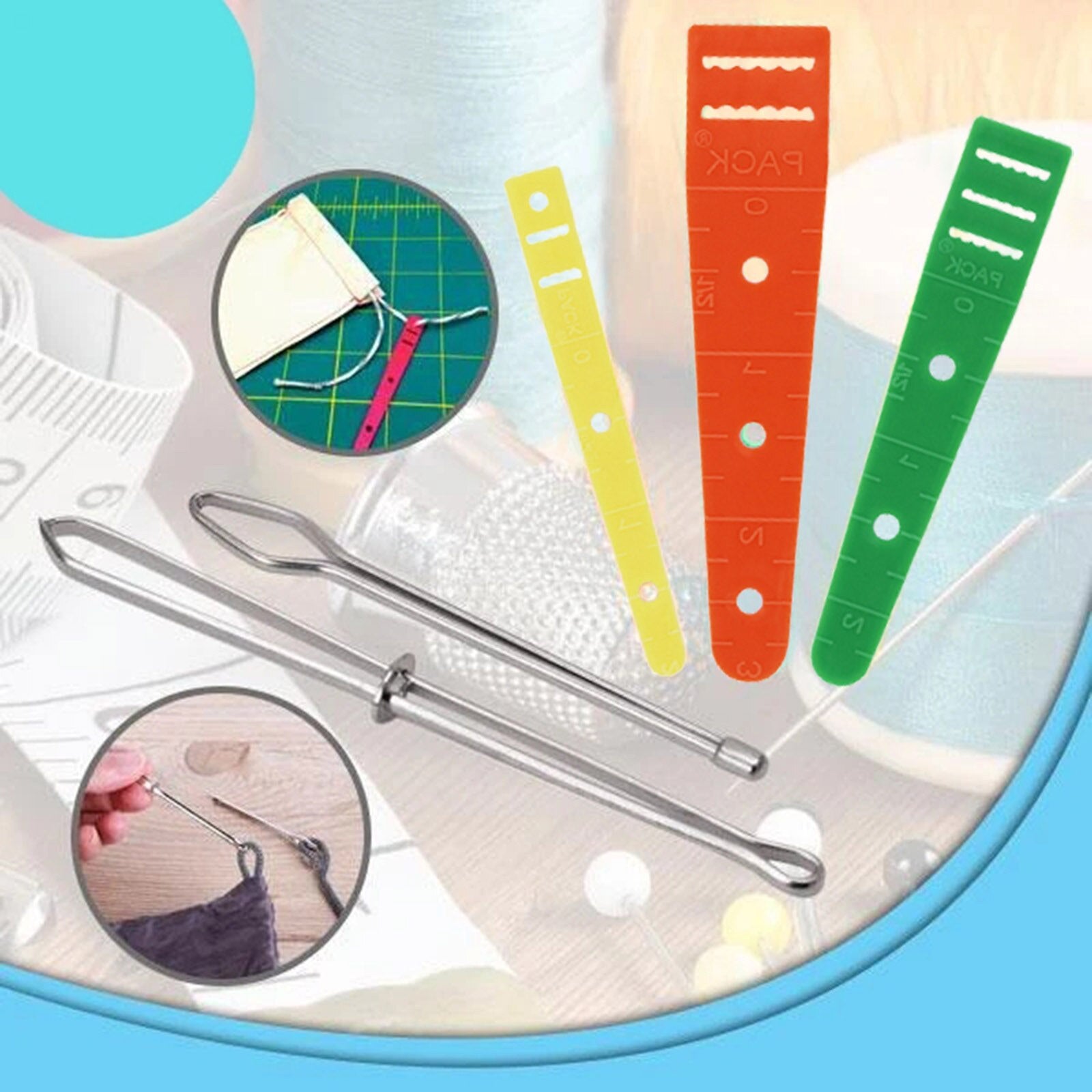 Hoodie String Replacement Elastic Threaders Elastic Band Tools Sewing Loop Turne TheliCraft
