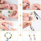 3-layer 4655pcs Beads Charms Findings Beading Wire Kit For DIY Bracelets Necklace Earrings TheliCraft