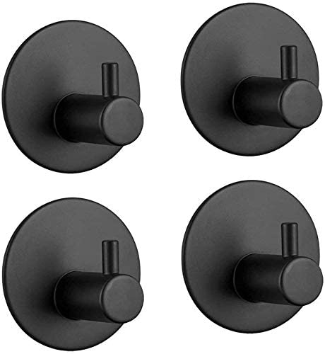 4 Pack Stainless Steel self-Adhesive Wall Hook for Bathroom and Kitchen