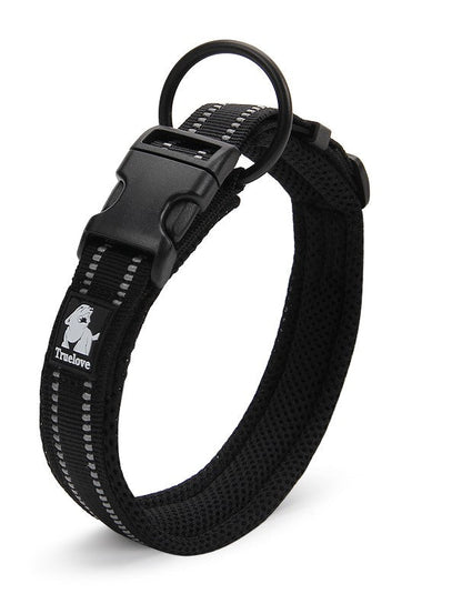 Heavy Duty Reflective Collar Black XL