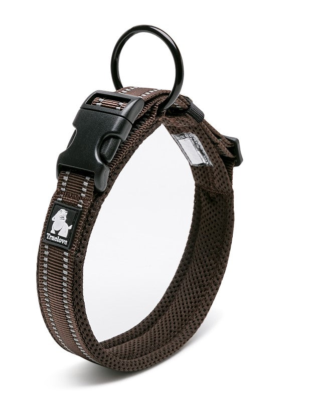 Heavy Duty Reflective Collar Brown M