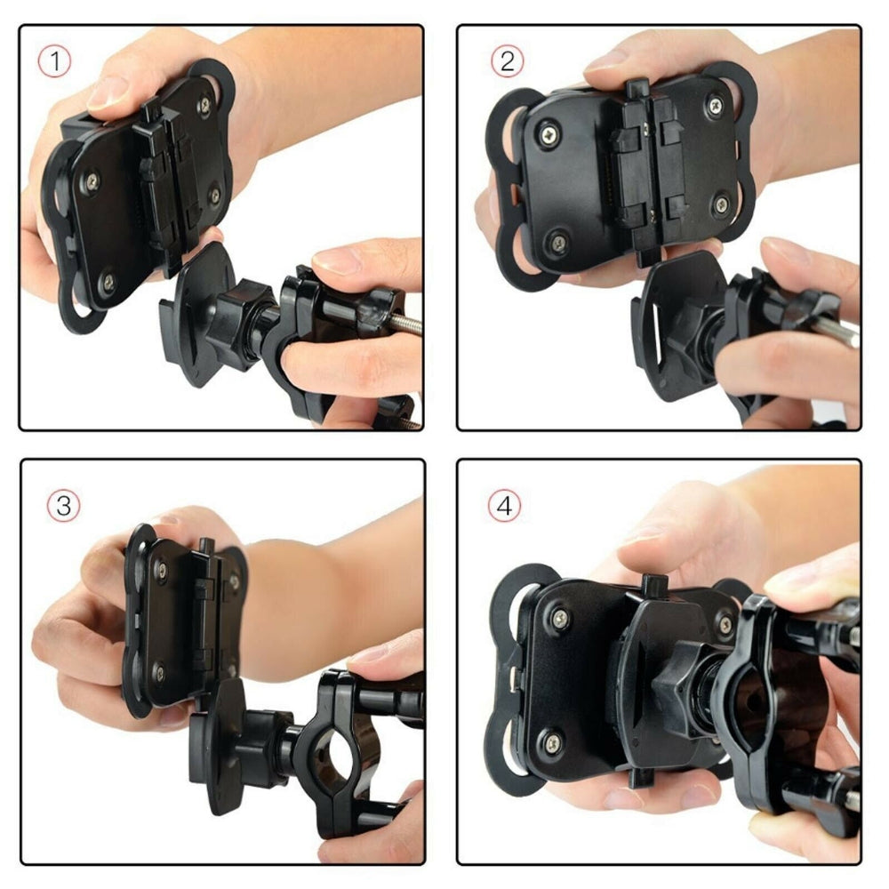 360° Motorcycle MTB Bike Bicycle Handlebar Mount Holder For Mobile Phone GPS AU