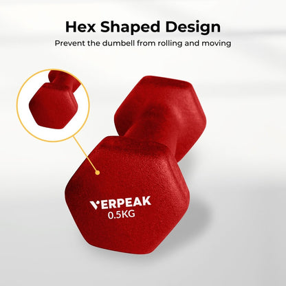 Verpeak Neoprene Dumbbell 0.5kg x 2 VP-DB-117-BU