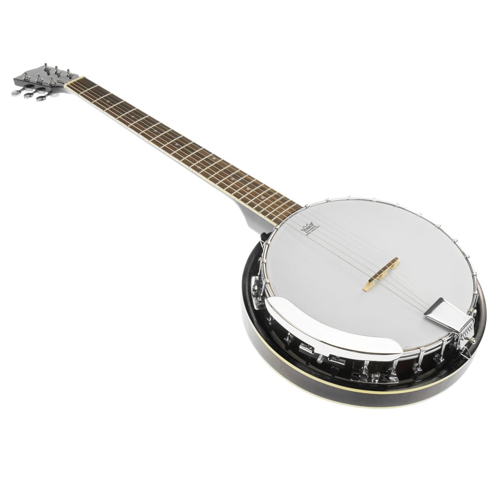 Karrera 6 String Resonator Banjo - Black