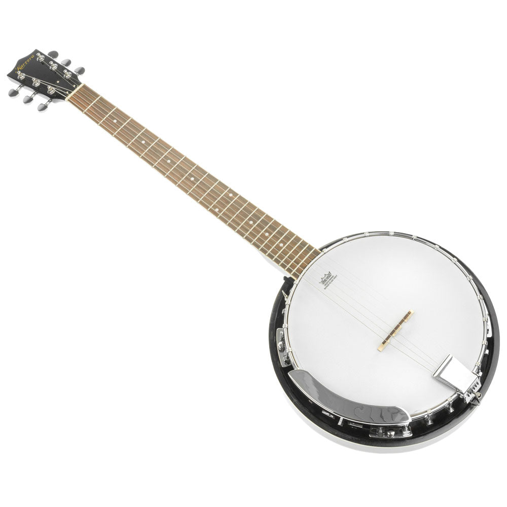 Karrera 6 String Resonator Banjo - Black