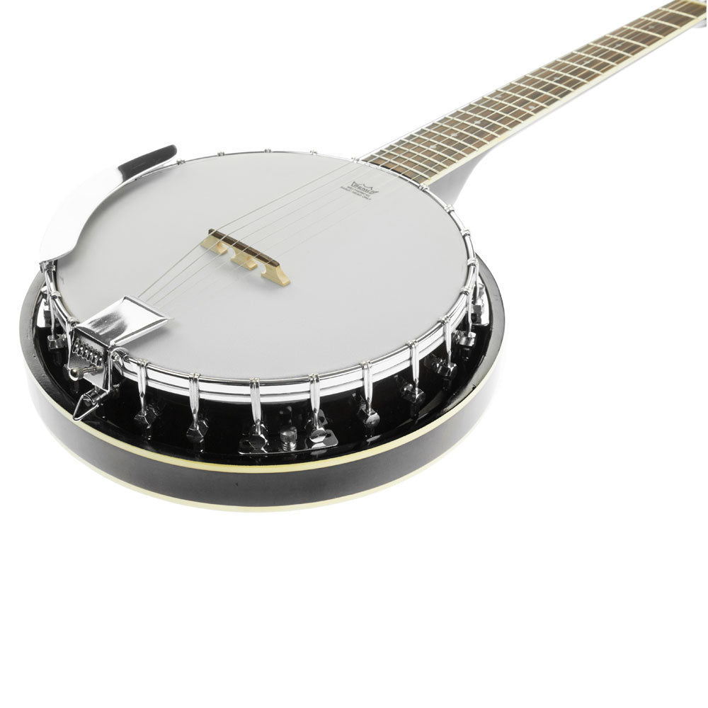 Karrera 6 String Resonator Banjo - Black