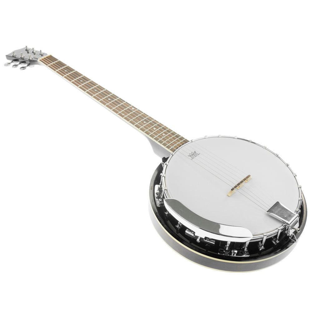 Karrera 6 String Resonator Banjo - Black