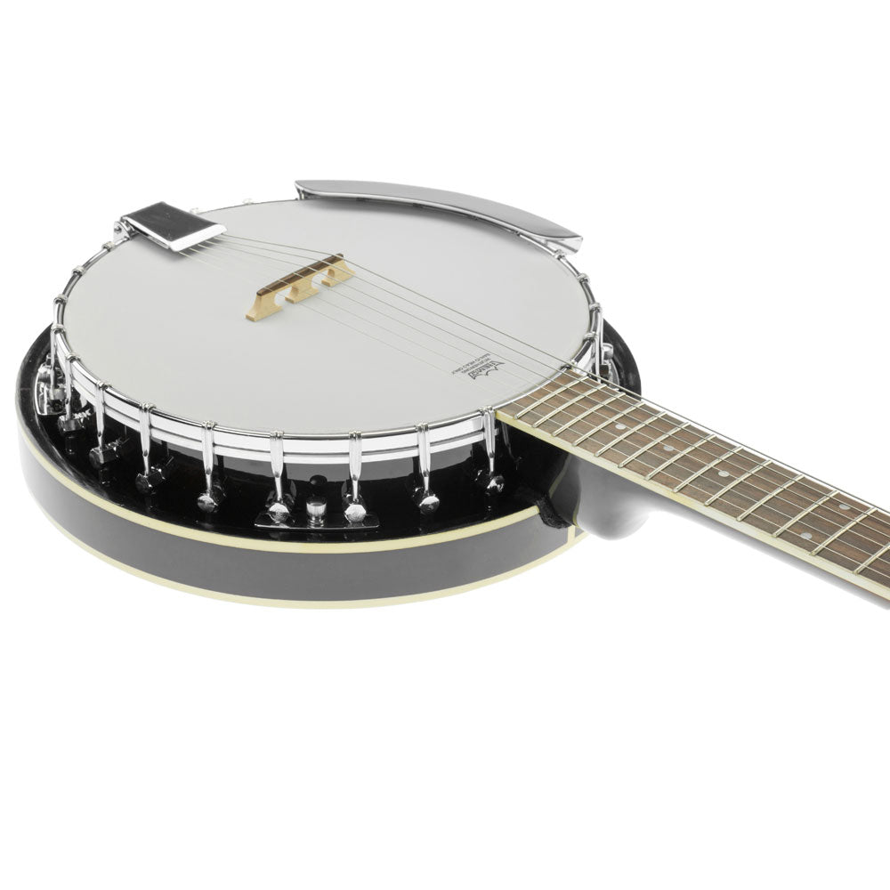 Karrera 6 String Resonator Banjo - Black