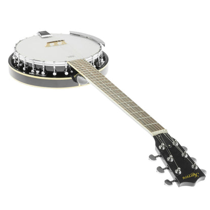 Karrera 6 String Resonator Banjo - Black