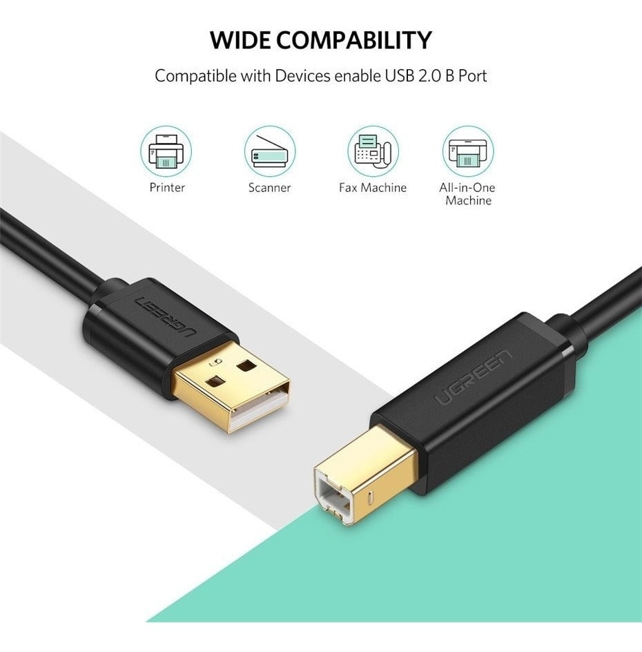 UGREEN 20846 USB 2.0 Printer Cable 1M