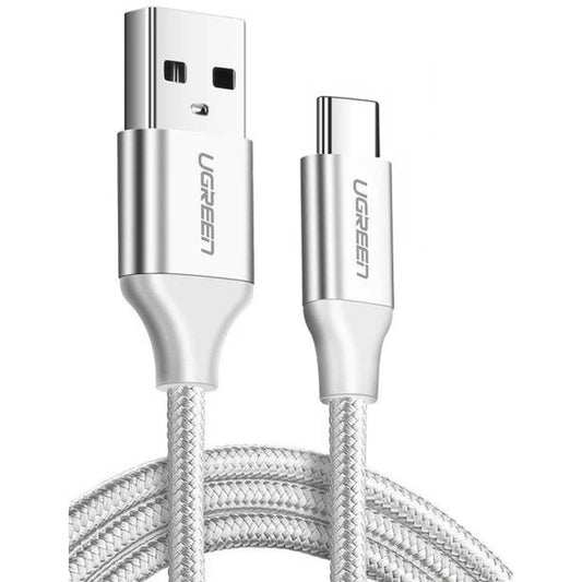 UGREEN 60409 USB-A to USB-C Charging Cable 3M (Silver White)