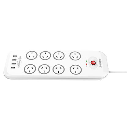 Huntkey Power Board (SAC807) with 8 sockets and 4 USB charging port and surge protection (total 4.0A)