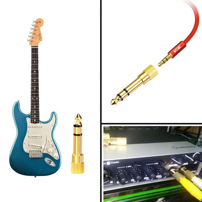 3.5mm Stereo Female to 6.35mm Male Stereo Audio Jack Adapter for Aux Cable Guitar Amplifier Headphone