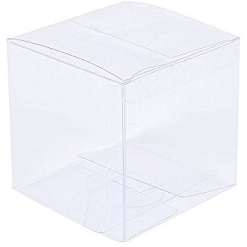 10 Pack of 10cm Square Cube PVC Box - Product Showcase Clear Plastic Shop Display Storage Packaging Box