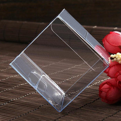 10 Pack of 12cm Square Cube Box - Large Bomboniere Exhibition Gift Product Showcase Clear Plastic Shop Display Storage Packaging Box