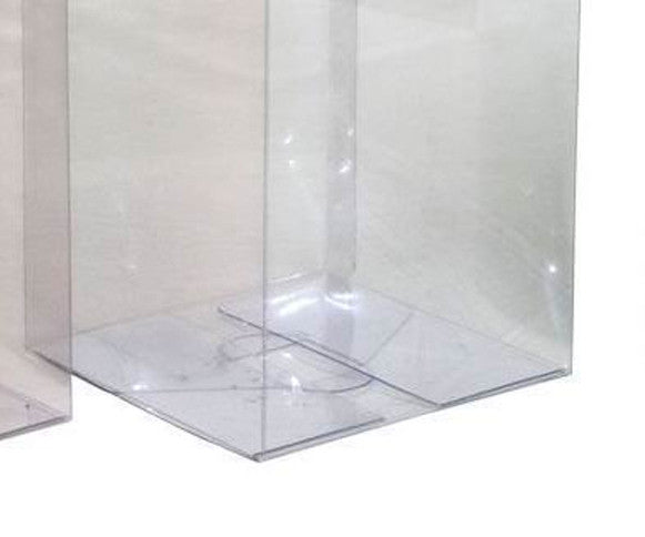 10 Pack of 12cm Square Cube Box - Large Bomboniere Exhibition Gift Product Showcase Clear Plastic Shop Display Storage Packaging Box