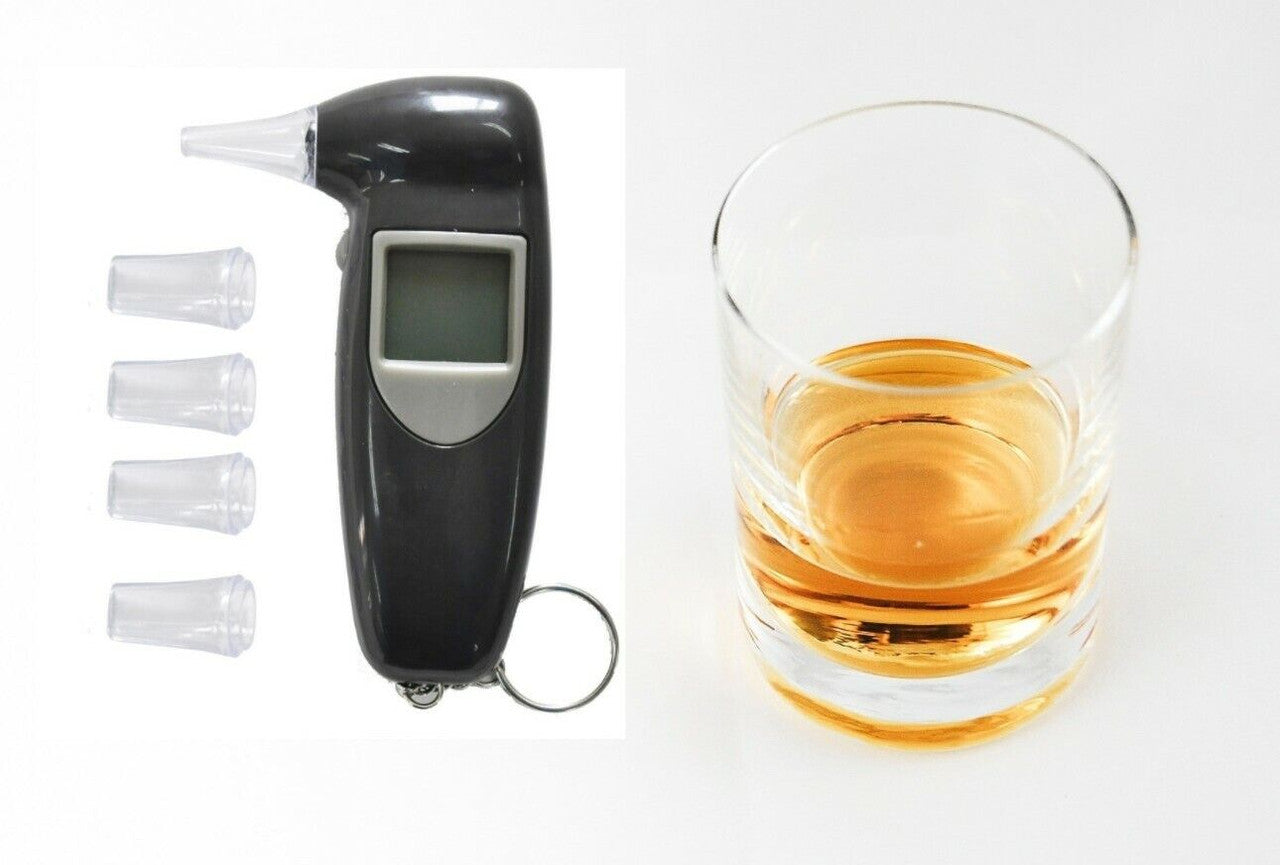 Digital Alcohol Tester LCD Police Breathalyser Grade Accuracy Portable Keychain - FREE POST