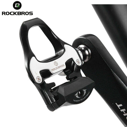 Self Lock Clip In Bike Pedals Shimano SPD-SL Cleat MTB Road 700C Hybrid BMX - Rockbros Nylon Black