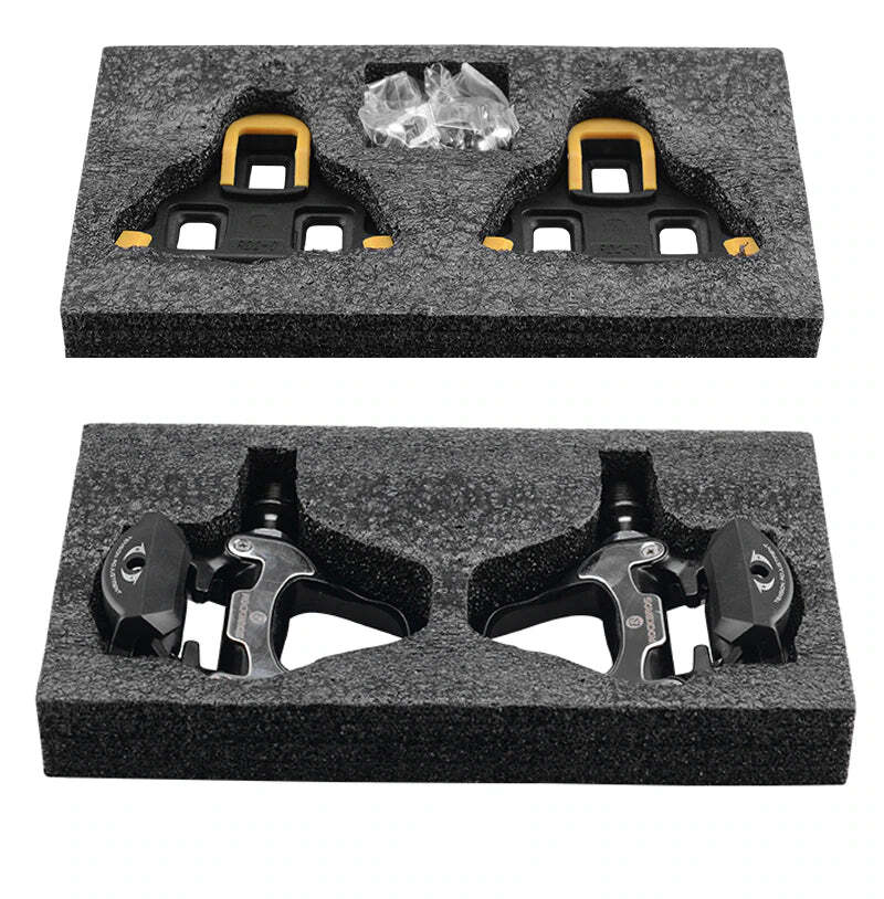 Self Lock Clip In Bike Pedals Shimano SPD-SL Cleat MTB Road 700C Hybrid BMX - Rockbros Nylon Black