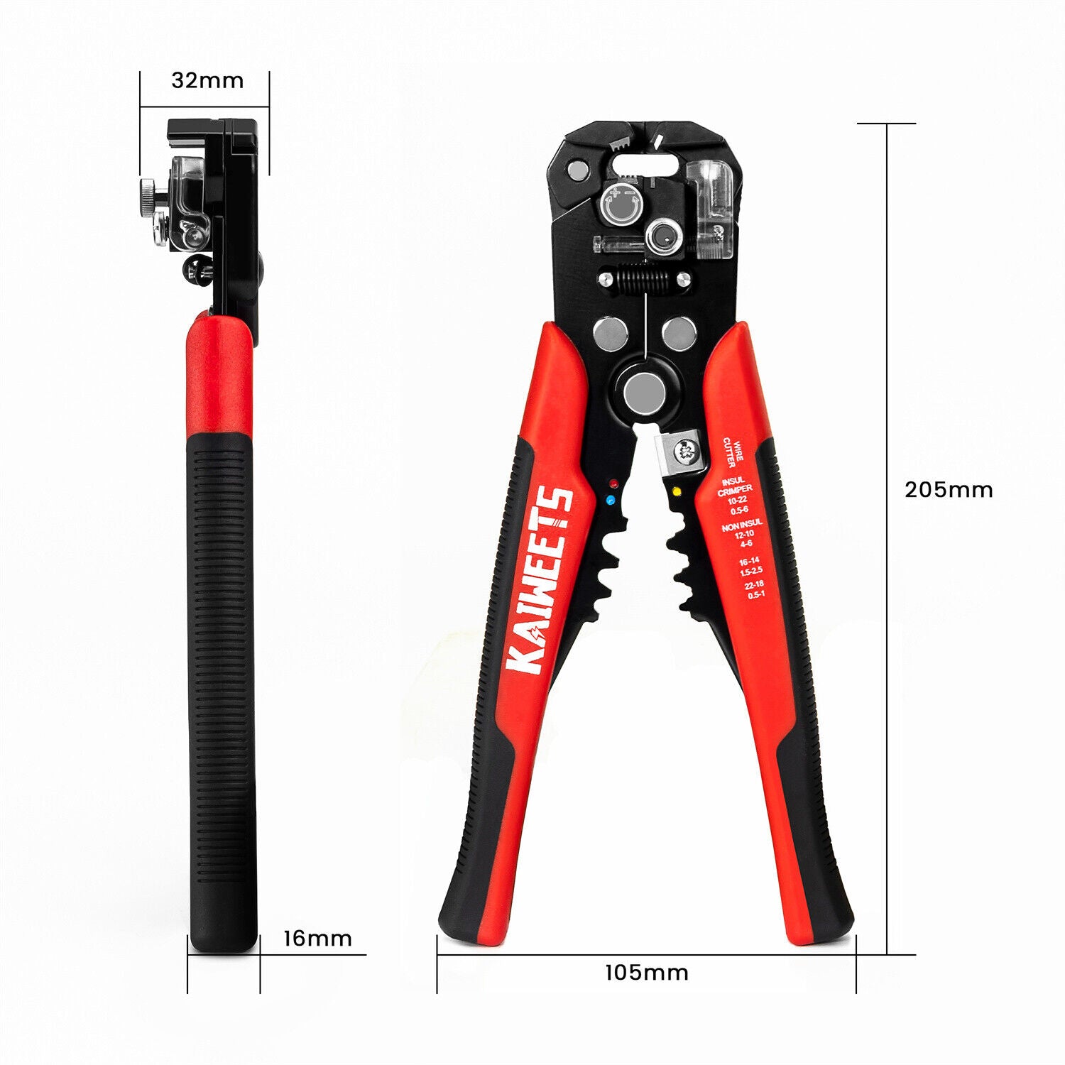 Kaiweets KWS-103 Self Adjusting Wire Stripper Wire Cutter Cable Stripper Clamp