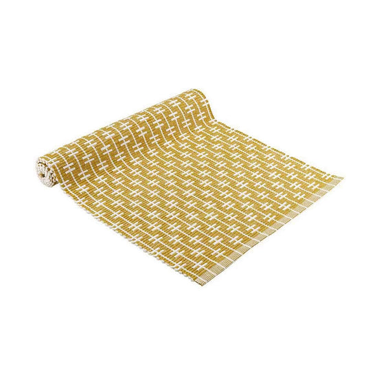 Ladelle Eden Ribbed Eco Recycled Cotton Table Runner 33 x 150 cm Zest